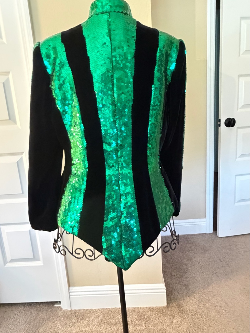 Vintage 1980s Lillie Rubin Sequin Velvet Formal Jacket s 12